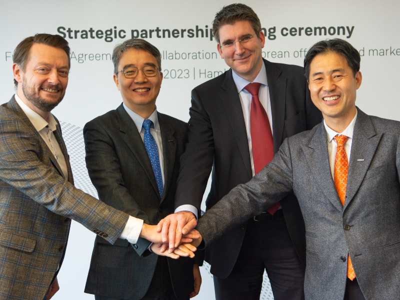 Siemens Gamesa and Doosan after signing the memorandum.